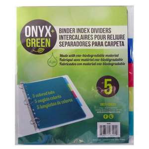 5pk Dividers W Tabs de Onyx Green
