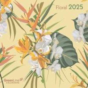 GreenLine Floral 2025 - Wand-Kalender - Broschüren-Kalender - 30x30 - 30x60 geöffnet - Blumen de Neumann Verlage