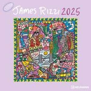 James Rizzi 2025 - Wand-Kalender - Broschüren-Kalender - 30x30 - 30x60 geöffnet - Kunst-Kalender de Neumann