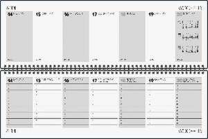 rido/idé 7031642905 Querterminbuch Modell futura 5 (2025)| 2 Seiten = 1 Woche| 420 × 137 mm| 112 Seiten| Kunststoff-Einband| schwarz