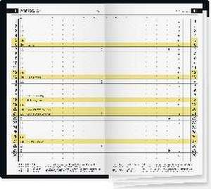 rido/idé 7045424905 Taschenkalender Modell Miniplaner d 15 (2025)| 2 Seiten = 1 Monat| A6| Kunstleder-Einband Prestige| schwarz