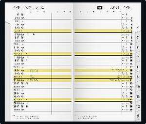 rido/idé 7046884905 Taschenkalender Modell M-Planer (2025)| 2 Seiten = 1 Monat| A6| 32 Seiten| Kunstleder-Einband Prestige| schwarz