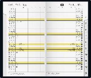 rido/idé 7046962905 Taschenkalender Modell M-Planer (2025)| 2 Seiten = 1 Monat| A6| 32 Seiten| Kunststoff-Einband| schwarz