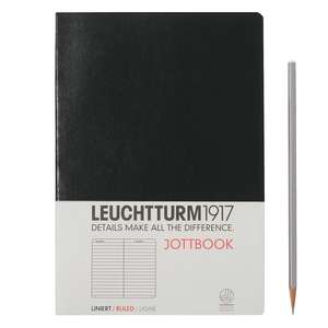 Agendă nedatată Leuchtturm Jottbook: Negru, Medium, pagini liniate