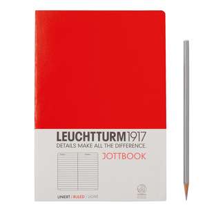 Agendă nedatată Leuchtturm Jottbook: Roșu, Medium, pagini liniate