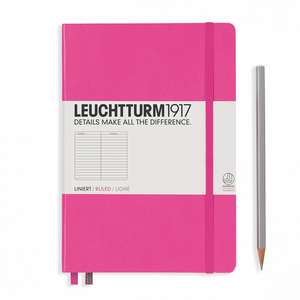 Agendă nedatată Leuchtturm Medium (A5): New Pink, pagini liniate