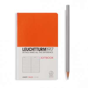 Agendă nedatată Leuchtturm Jottbook: Orange, Pocket, pagini liniate