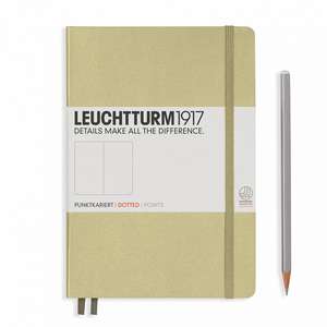 Agendă nedatată Leuchtturm Medium (A5): Sand, pagini punctate