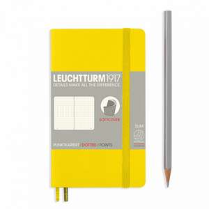 Agenda nedatata Leuchtturm Pocket Lemon (A6), pagini punctate