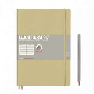 Agendă nedatată Leuchtturm Composition (B5): Sand, pagini liniate