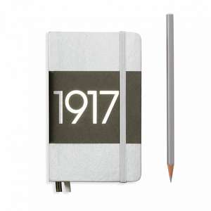 Agende Leuchtturm Special Metallic Edition 1917 (Hardcover): Silver, Pocket, pagini liniate