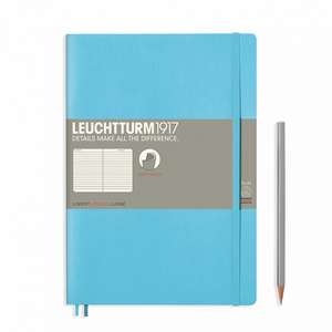 Agendă nedatată Leuchtturm Composition (B5): Ice Blue, pagini liniate