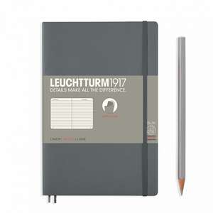 Agendă Leuchtturm Notes Paperback (B6+): Antracit, pagini liniate