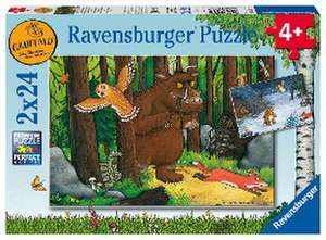 Ravensburger Kinderpuzzle 05227 - Der Waldspaziergang - 2x24 Teile Grüffelo Puzzle für Kinder ab 4 Jahren