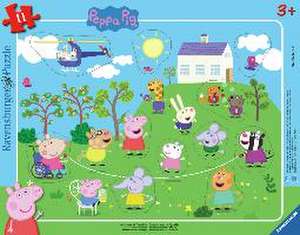 Ravensburger Kinderpuzzle 05697 - Seilspringen mit Peppa Wutz - 11 Teile Peppa Pig Rahmenpuzzle für Kinder ab 3 Jahren