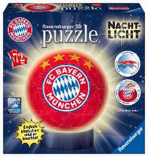 Nachtlicht FC Bayern München 3D Puzzle-Ball 72 Teile