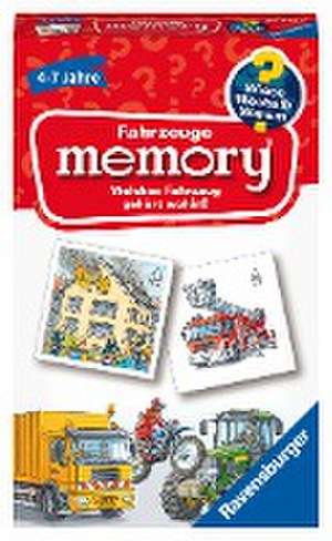 Ravensburger 20647 - Fahrzeuge memory® Wieso? Weshalb? Warum? der Spieleklassiker für 2-8 Spieler, Kinderspiel für alle Fahrzeug-Fans ab 4 bis 7 Jahren