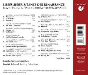 Liebeslieder & Tänze Der Renaissance de Capella Antiqua München/Ruhlan