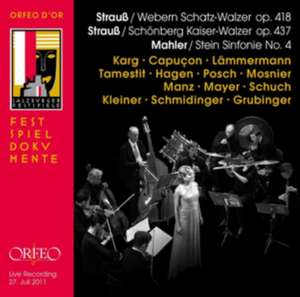 Schatz-Walzer/Kaiser-Walzer/Sinfonie 4 de Karg/Capucon/Lämmermann/Tamestit/Grubinger