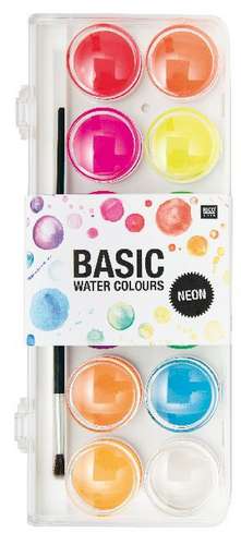 BASIC NEON WATER COLOURS 12 FARBEN