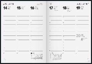 BRUNNEN 1079660904 Wochenkalender Buchkalender 2024 Modell 796 2 Seiten = 1 Woche Blattgröße 14,8 x 20,8 cm Balacron-Einband schwarz