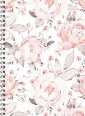 Ladytimer Ringbuch Roses 2025 - Taschen-Kalender A5 (15x21 cm) - Schüler-Kalender - Weekly - Ringbindung - 128 Seiten - Alpha Edition de Alpha Edition