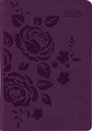 Ladytimer Mini Deluxe Purple 2025 - Taschen-Kalender 8x11,5 cm - Tucson Einband - mit Motivprägung - Weekly - 144 Seiten - Alpha Edition de Alpha Edition