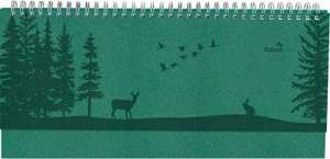 Tisch-Querkalender Nature Line Forest 2025 - Tisch-Kalender - Büro-Kalender quer 29,7x13,5 cm - 1 Woche 2 Seiten - Umwelt-Kalender - mit Hardcover de Alpha Edition