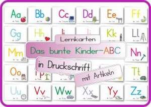 Das bunte Kinder-ABC in Druckschrift mit Artikeln de Helga Momm