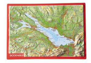 Reliefpostkarte Bodensee de André Markgraf