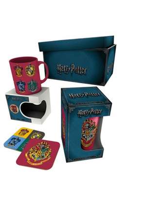 HP - Crests (Mug & Glass, 2 Coasters)