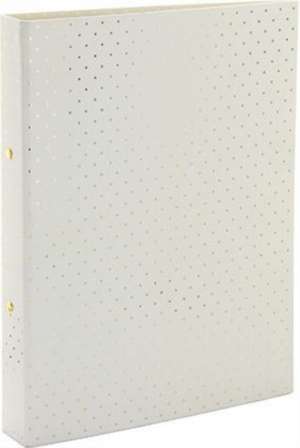 Shimmer Gold Polka Cream A4 ringbinder