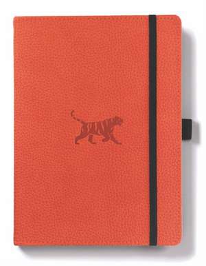 Dingbats A5+ Wildlife Orange Tiger Notebook - Dotted