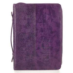 Forro Simil Cuero Fe, Purpura, G de Christian Art Gifts