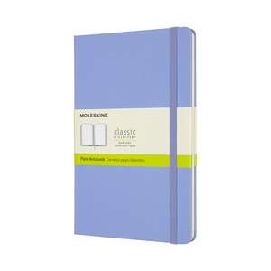 Moleskine Large Plain Hardcover Notebook: Hydrangea Blue