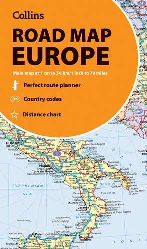 Collins Road Map of Europe de Collins Maps