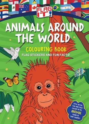 FLAG IT ANIMALS AROUND PB de Harpercollins Children'S Books
