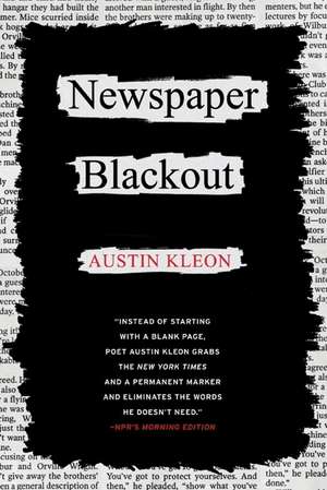 Newspaper Blackout de Austin Kleon