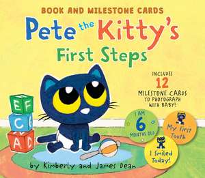 Pete the Kitty’s First Steps: Book and Milestone Cards de James Dean