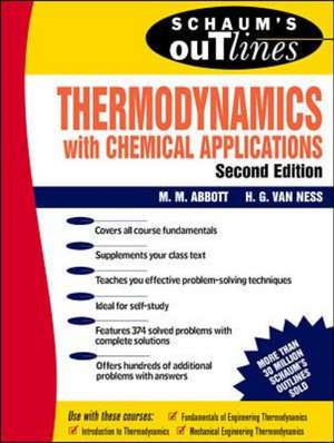 Schaum's Outline of Thermodynamics With Chemical Applications de Michael Abbott