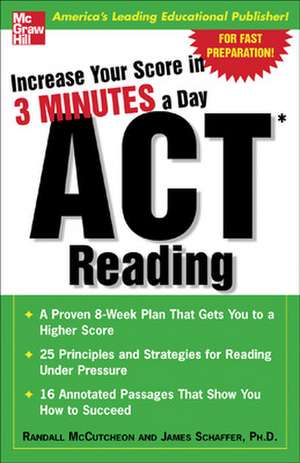 Increase Your Score In 3 Minutes A Day: ACT Reading de Randall McCutcheon