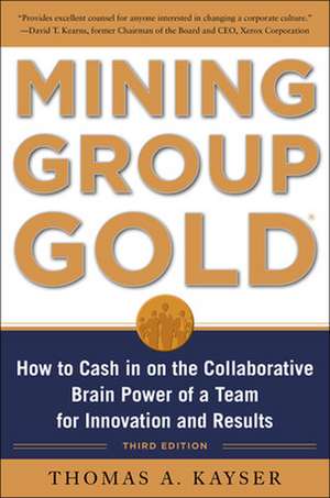 Mining Group Gold, Third Edition: How to Cash in on the Collaborative Brain Power of a Team for Innovation and Results de Thomas Kayser