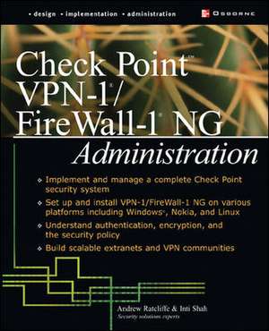 Check Point VPN-1/ FireWall-1 NG Administration de Andrew Ratcliffe