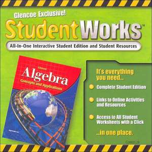 Algebra: Concepts and Applications, Studentworks CD-ROM de McGraw-Hill Education