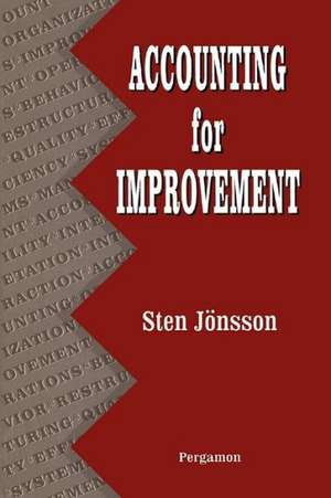 Accounting for Improvement de Sten Jonsson