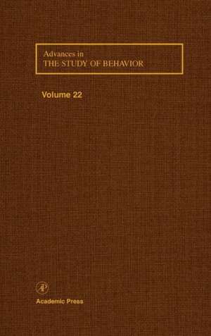 Advances in the Study of Behavior de Peter J.B. Slater