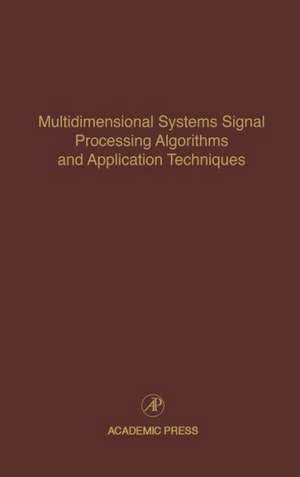 Multidimensional Systems Signal Processing Algorithms and Application Techniques: Advances in Theory and Applications de Cornelius T. Leondes