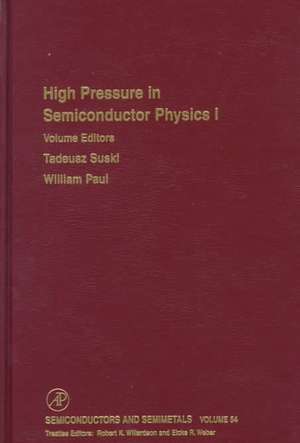 High Pressure Semiconductor Physics I de R. K. Willardson