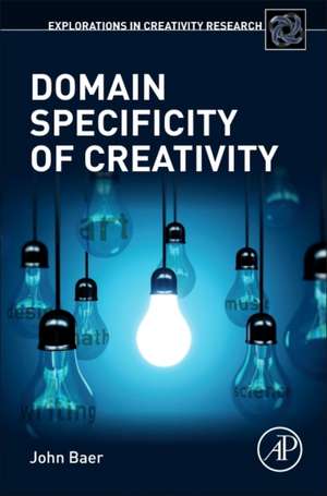 Domain Specificity of Creativity de John Baer