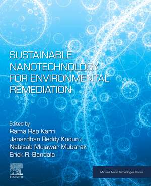 Sustainable Nanotechnology for Environmental Remediation de Rama Rao Karri